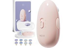 NCVI Elektrische Baby-Nageltrimmer, Baby-Nagelfeile, Trimm- und Polierset für Neugeborene, Säuglinge, Kleinkinder, Zehen- und Fingernagelpflege, Pflege- und Maniküreset, 8 Schleifköpfe, Rosa