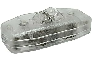 MWMS Interruttore per lampada, interruttore intermedio trasparente con scarico della trazione e contatti a vite, bilanciere on/off, interruttore cavo, 6 A 250 V, adatto per lampada a LED