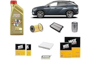 HIMAG Kit Filtri Tagliando + 6 Litri Olio compatibili con Tucson TL,TLE 1.7 CRDi 85 Kw 116 Hp
