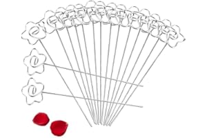 Duokon 50 Stück Metalldraht Photo Card Memo Paper Note Display Clip Memo Halter Rund für Büro (Blumenform)