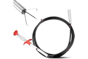 SZSLMY Pinze per Artigli Flessibili, 200cm Pinza Scarico, Stura Lavandini e Scarichi Spirale, Molla Sturatubi per Pulizia Scarichi Pulizia Tubi Lavandino Bagno Cucina Lavandino Fogne (200 cm)