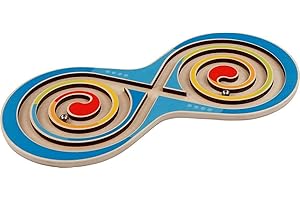 GOKI Motorik-Acht: 27,8 x 12,8 x 0,8 cm, Holz, mit 2 Kugeln, per Stück