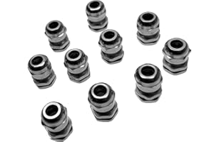 Lot de 10 presse-étoupe gegenmutter en laiton nickelé avec système métrique m12 de diamètre du câble 3–6.5 mm et diamètre : 12 mm (0–12.2 iP68 alkan dans boîte de rangement