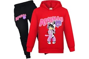 MOEYIQI Girls Hoodie Tracksuit Kids Sports Hoodies and Jogging Pants Clothing Set 1-13 Years