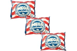 JYSTOCK LIMITED Mega Marshmallow 550g - Tasty, Fluffy, Extra Large Fat Free. Smores & Roasting. Pack of 3 | - 550g X 3