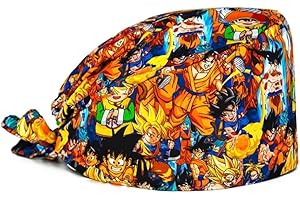 SORPRESA DENTAL Cappello Chirurgico delle Sfere del Drago. Cuffia Sanitaria Cartoni Animati, Infermieristico. Cuffietta per Odontoiatria, Taglia Unica