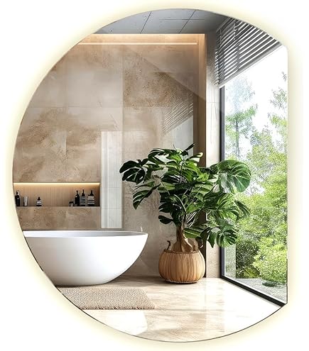 Novo Badkamerspiegel met ledverlichting | 90x75cm Dimmer en Stopcontact M34-0900-55671