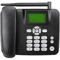 Téléphone Fixe Sans Fil GSM Dual SIM - Fréquences 850/900/1800/1900 MHz - Radio, Réveil, Batterie 1000mAh - Pour Maison Ou Bureau