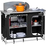 Berger - Cucina da Campeggio con lavello - Cucina Mobile da Esterno con Telaio in Alluminio, 3 Scomparti, con Protezione Anti