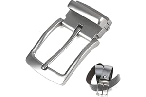 Vidacharmy Hebilla de Cinturón de Aleación para Hombre, Hebillas De Anillo Cuadradas De Aleación de Zinc, Hebilla de Repuesto Cuadrada de Una Sola Punta - Gris Mate
