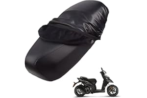 générique Cuir Housse Selle Moto Compatible avec Piaggio Typhoon 50 4S 4V 2017-Present,Housse de Selle Moto,imperméable,Anti-Pluie,Anti-poussière et Anti-Soleil (Black)