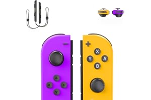LuckyMoon Switch Controller Compatible with Switch/Lite/OLED, Replacement Left/Right Controller for Switch with Motion Control/6-Axis Gyro/Dual Vibration/Wake-up Function/Screen Capture