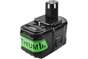 Bonadget 18V 9,0Ah Li-ION Batterie Remplacement pour Ryobi One+ P108 RB18L25 RB18L13 RB18L50 RB18L40 P102 P103 P104 P105 P106 P107