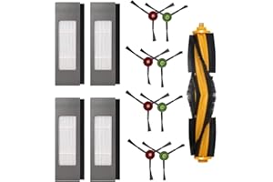 VINKNDE 13 Stück Zubehör für Ecovacs Deebot Ozmo 950/920/N8/T8/T8+/T8 AIVI+/T9/T5Kompatibel Mit Staubsauger,Ersatzteile Hauptbürste,Filter,Seitenbürsten