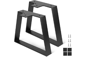 DBREAKS 2 stycken 15 cm trapetsformade bordsben, svarta trapetsformade bordsben