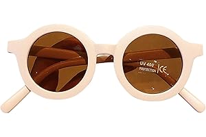 JOYIVIKE Kinder Sonnenbrille UV400 Schutz Für Kinder Jungen Und Mädchen 1-2 Jahre, Retro Rund Kindersonnenbrille, Baby Sonnenbrille, Kinder Polarisierte Sonnenbrille, Babygeschenk Oder Tägliche Kollokation