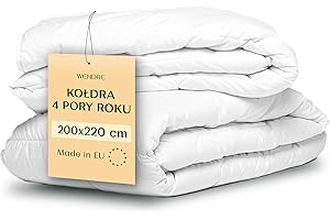 Wendre kołdra 4 pory roku 200x220 – 2-częściowa mikrofibra 3w1 z napami, pikowana, hipoalergiczna, OEKO-TEX, oddychająca i ciepła – zestaw lato + zima