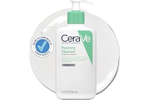 CeraVe Foaming Cleanser for Normal to Oily Skin with Niacinamide & 3 Essential Ceramides, Developed with Dermatologists, Gent