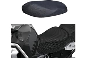 AWOGIPD Coprisedile per Moto Antiscivolo Impermeabile Coprisella per Moto Copri Sedili Motocicletta 3D Rete Traspirante Copri Sella Coprisedile Isolamento Termico Nero, L