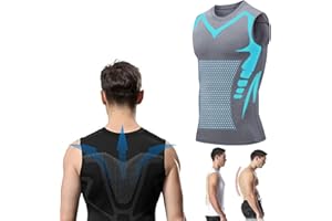 Jeeeun MENIONIC, 2024 New MENIONIC Tourmaline Posture Corrector Vest, Ionic Shaping Sleeveless Shir (Gray,XX-Large)