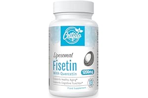 Liposomal Fisetin avec Quercétine 60 softgels - Hautement dosé 1200 mg par serving - Maximum Bioavailability - Anti-âge naturel sénolytique de Cestfilo (Pack of 1)
