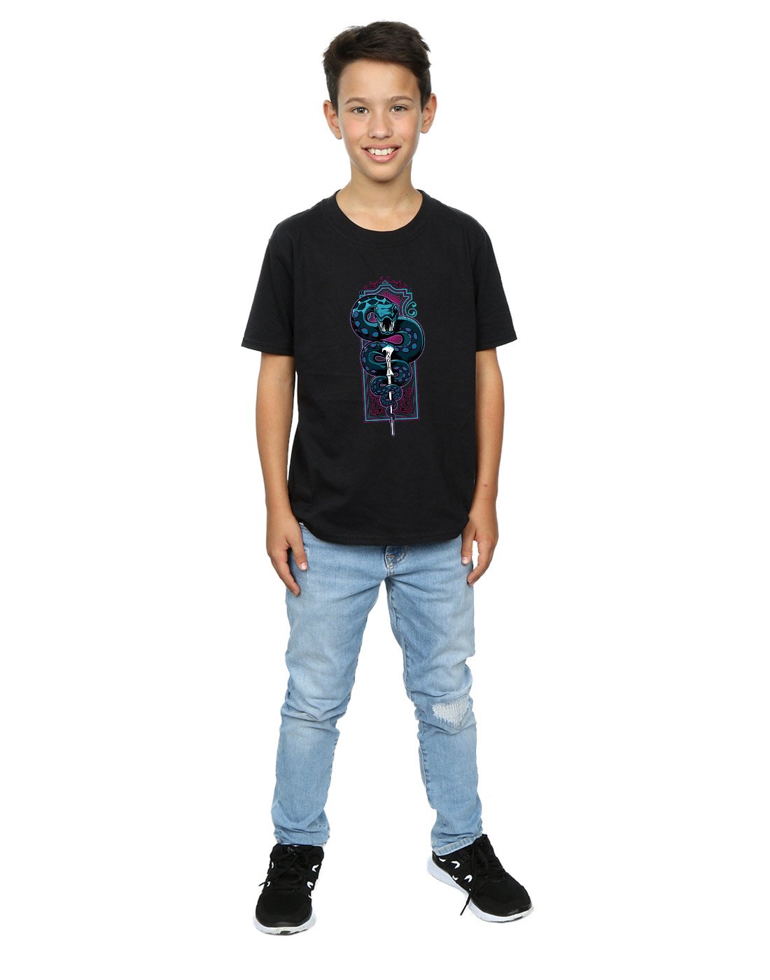 Absolute-Cult-Harry-Potter-Jungen-Neon-Nagini-T-Shirt