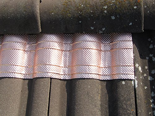 1PLUS Dach-Kupferband IMPACT, Dachschutz mit 4 Längssicken , 5 m Rolle - 5