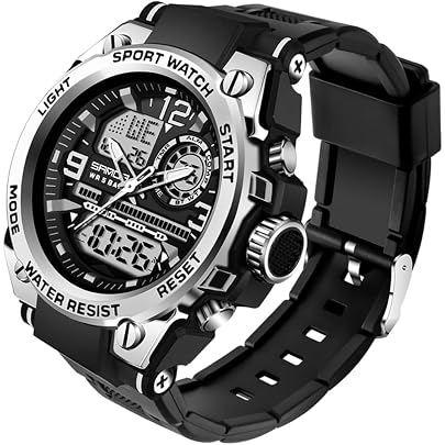 OROLOGIO DA POLSO MIZUMS Uomo Grande Cassa Uomo Acciaio Doppio Tempo