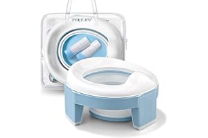 Siège Toilette Pliable Enfants 3-in-1 Réducteurs de Toilettes Trainer Pot WC Pour Chaise Bébé avec Plaque Anti-Eclaboussure Haute Qualité Voyages Couvre-Sièges Maison pour Garçon et Fille