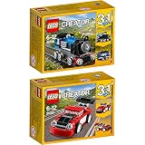 Lego Creator 3-in-1 2er Set 31054 31055 Blauer Schnellzug + Roter Rennwagen - LEGO