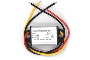 DTMENG 1pcs Módulo convertidor de corriente para coche, módulo de baja corriente de 12 V 6V 3A DC/DC Buck Converter, módulo de pantalla LED, fuente de alimentación DC Buck, módulo de marcha atrás