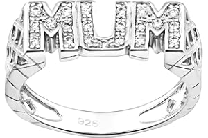 OLD ENGLISH JEWELLERS Sterling Silver MUM Ring size J K L M N O P Q R S T U V - Stone Set - 925 SILVER