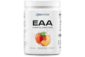 ‎BIOS NUTRITION EAA Pulver ICE TEA PEACH 500gr - essentielle Aminosäuren - 11gr Protein pro Portion - ohne schlechten Nachgeschmack - vegan & hochdosiert - BIOS Nutrition (Made in Germany)