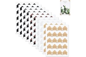 HIOQFR 240pcs Angoli Adesivi per Foto Colorati Triangoli Adesivi per Foto Album Adesivo Angoli per Foto Autoadesivi Photo Corner Stickers Angolini Adesivi d'Angolo di Carta Kraft per Scrapbooking
