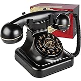Sangyn Retro Landline Telephone Adjustable Ringer Volume Vintage Phone with Redial Function Corded Desk Old Phone for Home Of