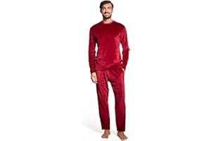 LAVENZO Roberto Garino Pyjama d'hiver en polaire chaud à manches longues élégant fabriqué en Italie – Pyjama deux pièces – Idée cadeau pour garçon