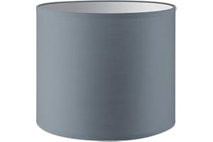 Home Sweet Home Moderner Lampenschirm Bling | Zylinder |20/20/17cm | Grau | Stoff-Lampenschirm aus Baumwolle | für E27 Lampenfassung | RoHS-geprüft | geeignet für Wandleuchte