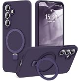 CONSTRAIN - Samsung Galaxy A56 İ&ccedil;in Uyumlu Kılıf Magsafe İle Uyumlu Halkalı Extra Standlı İ&ccedil;i Kadife Yumuşak Silikon Kapak - 