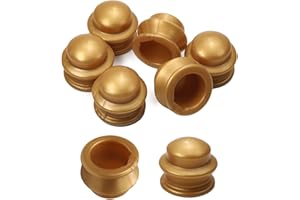 MroMax 6Pcs 1-1/10" Curtain Rod Finial, Gold Plastic 37 x 43mm(H x W) Curtain Rod Cap End Fit for 28mm Drapery Pole