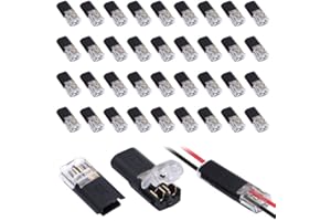SPOKKI 36 Stück 2-Polig Kabel Steckverbinder Stecker, 18-24AWG Auto Stecker Steckverbindung, Kabel Crimp Anschluss, Wasserdichte Kabelverbinder für Auto Kayak Boote