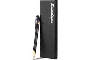 SMOOTHERPRO Bolígrafo Bolt Action Compatible con Recambios de Gel Parker con Clip de Acero Inoxidable para EDC Firma Oficina Escuela Negocios Negro (TP331BK)