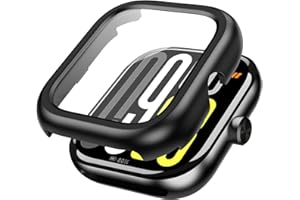 FDHYFGDY Hülle für Xiaomi Redmi Watch 5, Rundum PC Schutzhülle mit Displayschutz, Schutzfolie Kompatibel mit Xiaomi Redmi Watch 5 - Schwarz