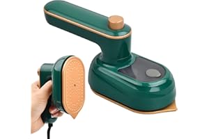 WIKSITE Mini fer à repasser pliable avec spray pour vêtements, Nano Steam Iron à chauffage rapide avec 50ml d’eau, Machine à repasser pour la couture de tissus et l’artisanat