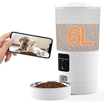 Voederautomaat Voor Katten Met Camera – 4L, 1080p HD, Nachtzicht, 2-weg Audio, WiFi, AI-functie, Voor Kat En Hond