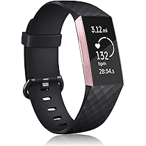 Cinturino Tobfit Per Fitbit Charge 2 - Bracciale Sportivo Regolabile Nero/Blu Taglia S