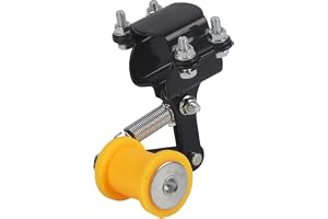 Motorcykelkedjespännare, rullkedjeregulator med bult, universell modifieringstillbehör svart för små och medelstora motorcyklar