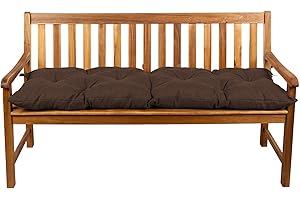 Gutekissen Cuscino per panchina Cuscino per sedia Hollywood Swing Garden LS (180x50, Marrone)