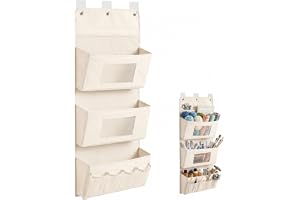 OMJMYY Väggorganisatör, hängande 3 nivåer, 40 x 90 cm, hängande organisatör, dörr med 3 krokar och 3 fack, vikbar förvaring