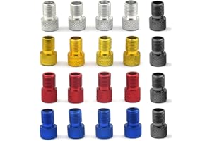 WJIAEER WJI 10 Piezas compresor de Bicicleta, Adaptador de válvula de Bicicleta, Adaptador de válvula de Bicicleta de Aluminio