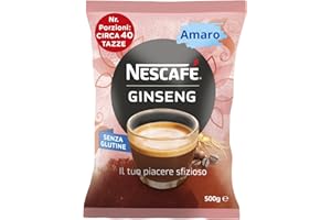 NESTLE PROFESSIONAL NESCAFÉ Preparato Solubile in Polvere al Caffè e Ginseng per macchina automatica, Amaro, Busta 500g